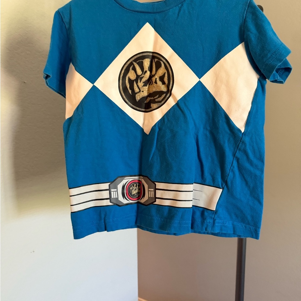 Power Ranger Blue and White Kids T-Shirt
